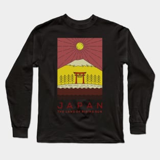 Pink japan the land of rising sun Long Sleeve T-Shirt